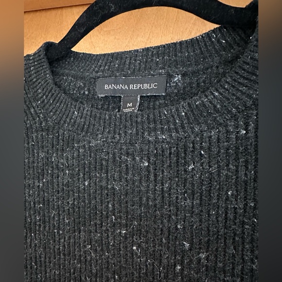 Men’s Banana Republic Ribknit Asphalt Marled Sweater Size M (Fits like Small) - Picture 2 of 3